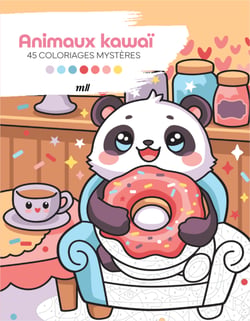 Animaux kawaï - 45 coloriages mystères