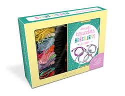 Coffret - Mes jolis bracelets brésiliens à créer : Des fils de différentes couleurs et un livre explicatif
