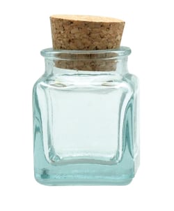 MINI BOCAL CARRE + LIEGE H6CM FLACON CUBE