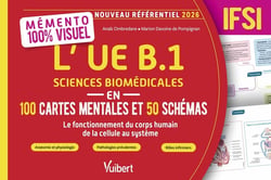 Mémento 100% visuel : L'UE B.1 Sciences biomédicales en 100 cartes mentales et 50 schémas - IFSI : Anatomie, organisation générale, physiologie, pathologies prévalentes, traitements, prévention et rôle IDE