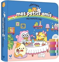 Coloriages Mes petits amis Mes moments cosy - pochette avec feutres pailletés