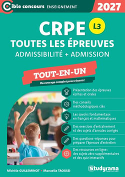 CRPE - Toutes les épreuves (admission et admissibilité) - Session 2027 - L3 : Tout-en-un