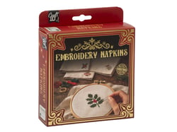 Kit de broderie Craft Id - 6 serviettes de Noël - 40 x 40 cm
