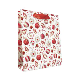 Sac cadeau Editions Cely - Noël coeur - Taille M