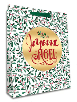 Sac cadeau Editions Cely - Joyeux Noël - Taille L