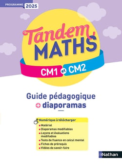 Tandem : Maths - CM1-CM2 - Guide pédagogique + diaporamas (édition 2025)