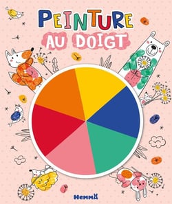 Peinture au doigt (Animaux fond rose)