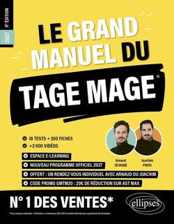 Le Grand Manuel du TAGE MAGE : 18 tests blancs + 200 fiches de cours + 2000 vidéo (édition 2027)