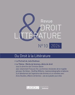 Revue droit et litterature n 10-2026 - femmes, droits humains et litterature