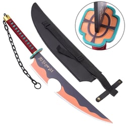 Machette en bambou lame noire et marron - Demon Slayer - Tengen Uzui
