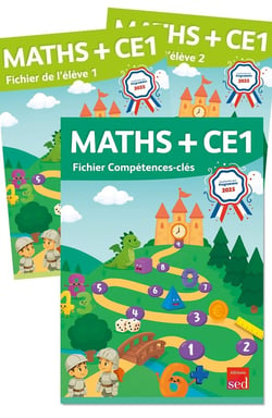 MATHS + : CE1 : Lot de 3 cahiers de l'élève (Programmes 2025)