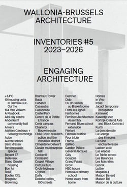 Wallonia-Brussels architecture : Inventories #5 2023-2026 : Engaging architecture