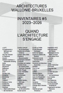Architectures Wallonie-Bruxelles : Inventaires #5 2023-2026 : Quand l'architecture s'engage