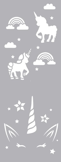 Pochoir Licorne - 15 x 40 cm