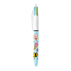 Stylo bille 4 couleurs BIC - Série Kawaii - Cream - Pointe moyenne