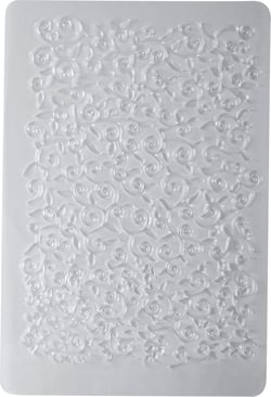 Plaque texture volutes florale Fimo