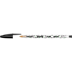 Stylo bille Cristal BIC - Motifs Kawaii Panda - Pointe moyenne - Noir