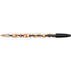 Stylo bille Cristal BIC - Motifs Kawaii Renard - Pointe moyenne - Noir