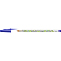 Stylo bille Cristal BIC - Motifs Kawaii Grenouille - Pointe moyenne - Bleu