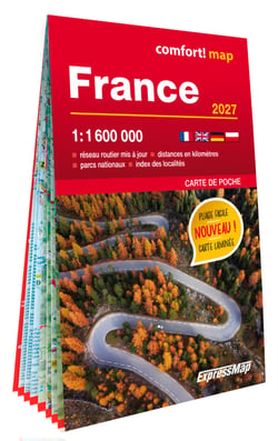 France 2027 1/1.600.000 (carte poche format laminée)