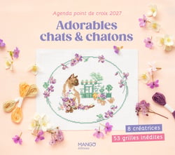 Agenda point de croix : Adorables chats & chatons (édition 2027)