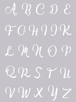 Pochoir pâte polymère - Alphabet - 11,7 x 25 cm