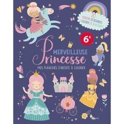 Mes planches d'artiste à colorier - merveilleuse princesse