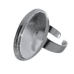 BAGUE OVALE CREUSE ARGENT