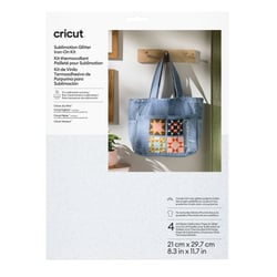 Kit de thermocollant Cricut - Glitter White - 21 x 29,7 x 0,1 cm