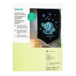 Kit de thermocollant imprimable Cricut - phosphorescent - 21 x 29,7 cm