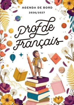 Agenda de bord 2026/2027 professeur de Français : Carnet de bord A4 pour les enseignants