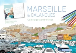 Marseille et les calanques - Carnet coloriages cartes postales