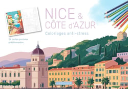 Nice et la Côte d'Azur - Carnet coloriages cartes postales