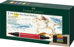 5 feutres Pitt Artist Pen Dual Marker - Faber Castell
