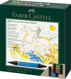 20 feutres Pitt Artist Pen Dual Marker - Faber Castell