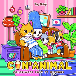 Cin'animal : coloriages cosy et mignons