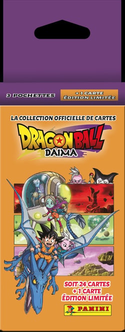 Blister 3 pochettes + 1 carte édition limitée Dragon Ball Daima TC - Panini