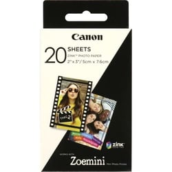 Lot de 20 papier photo Canon Zoemini - 5 x 7,6 cm