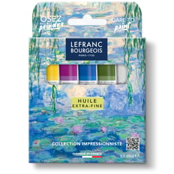 Lot de  5 tubes de 20 ml de peinture à l'huile Giverny - Lefranc Bourgeois huile - Extra-fine