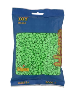 Lot de 3000 perles à repasser MIDI vert pastel - Hama