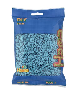 Lot de 3000 perles à repasser MIDI turquoise - Hama
