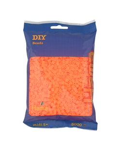 Lot de 3000 perles à repasser MIDI orange néon - Hama