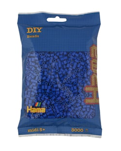 Lot de 3000 perles à repasser MIDI bleu foncé - Hama