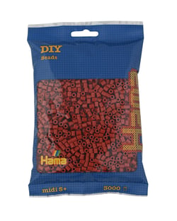 Lot de 3000 perles à repasser MIDI marron rouge - Hama