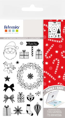 Planche de tampons transparents - Artemio - Santa Baby - 18 x 14 cm