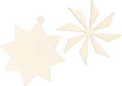 Set de 3 boules de Noël en bois   - Artemio - Santa Baby