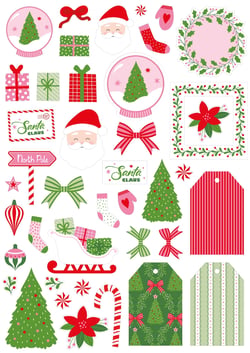 Pochettes de 41 formes en papier  - Artemio - Santa Baby