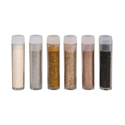 Lot de 6 tubes de paillettes Rayher - Bio-Glitter - Teintes métalliques