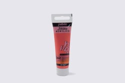 Tube 30 ml de peinture acrylique Pébéo - Studio Acrylics - Fine - rose orange iridescent