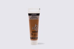 Tube 30 ml de peinture acrylique Pébéo - Studio Acrylics - Fine - sienne naturelle